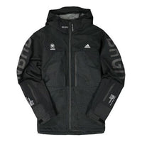 Men's adidas x Neighborhood Jacket Casual Sports Zipper Hooded Jacket Black FQ6815