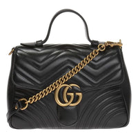 (WMNS) Gucci GG Marmont Series Bag Small-Size Black 498110-DTDIT-1000