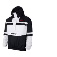 Nike Men's Jacket Hooded Sportswear Polyester 'Black White' CJ4835-100