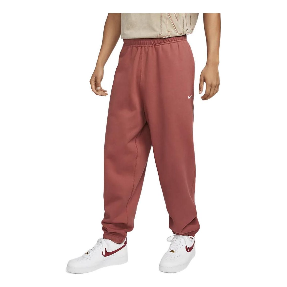 Nike Solo Swoosh Sweatpants 'Canyon Rust White' CW5460-691