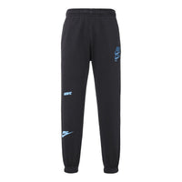 Men's Nike Logo Embroidered Bundle Feet Sports Pants/Trousers/Joggers Autumn Black DM6872-010