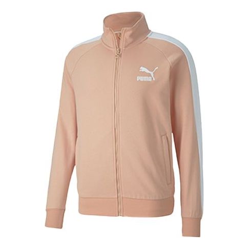 PUMA Iconic Minimalistic Casual Stand Collar Jacket Pink Red 595976-70