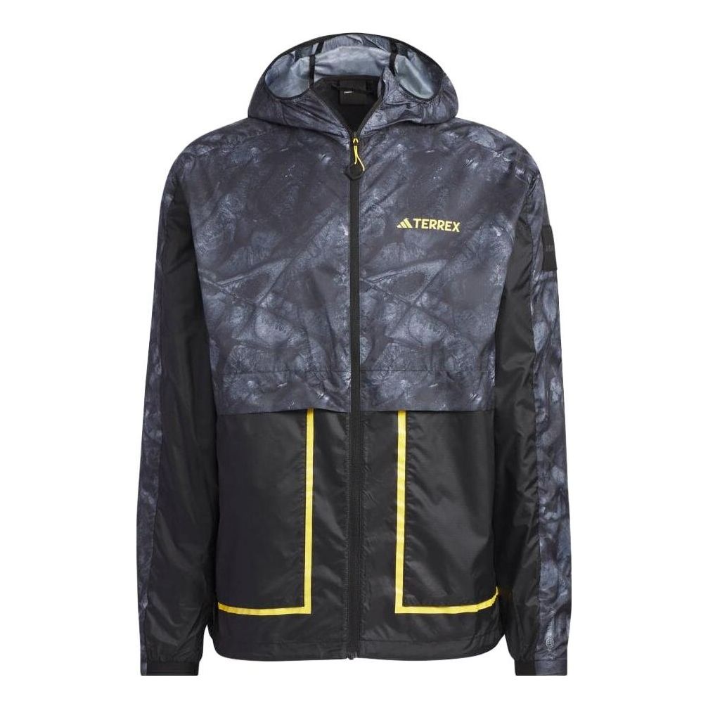 adidas National Geographic WIND.RDY Jacket 'Black Grey Yellow' HY4691