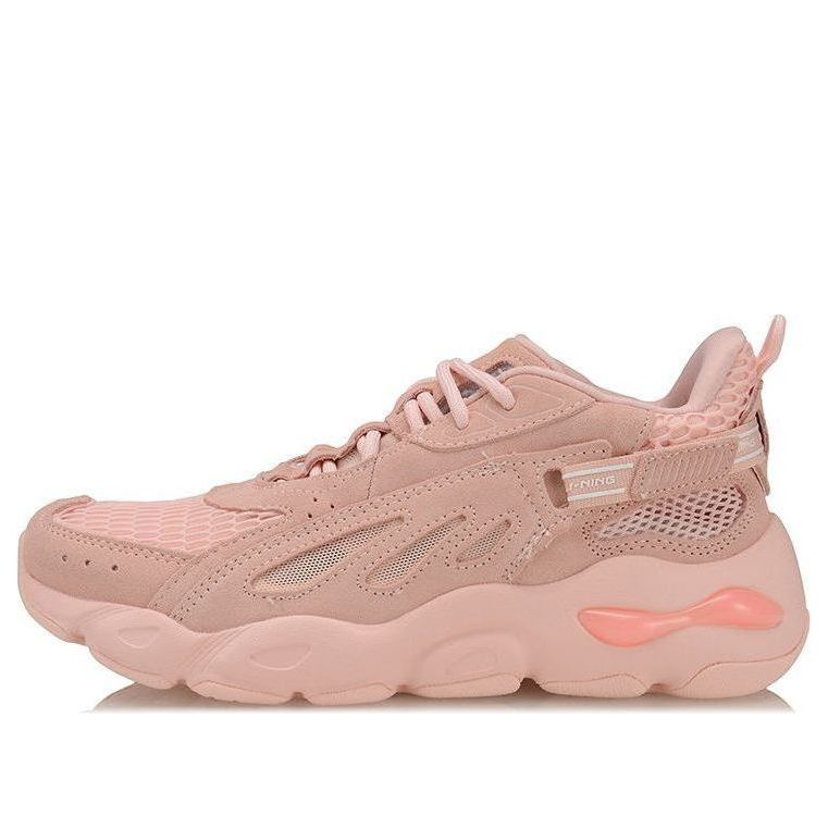 (WMNS) Li-Ning New York Fashion Week Breathable Lightweight Casual Dad Shoes Pink AGLP104-2