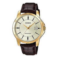 CASIO DRESS Serieses Men'ses Red Quartz Waterproof Red Strap Mens Red Analog MTP-V004GL-9A