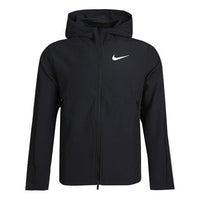 Nike logo Woven Casual Training Hooded Jacket Black CU7347-010