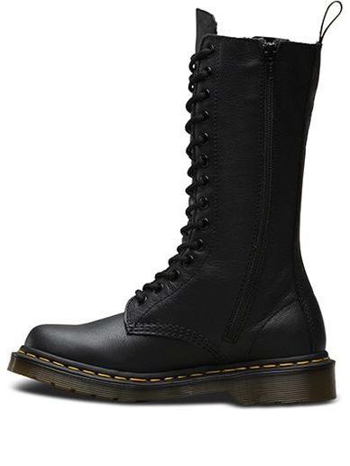 (WMNS) Dr. Martens 1B99 Leather Mid Calf Boot 'Black Virginia' 11820008