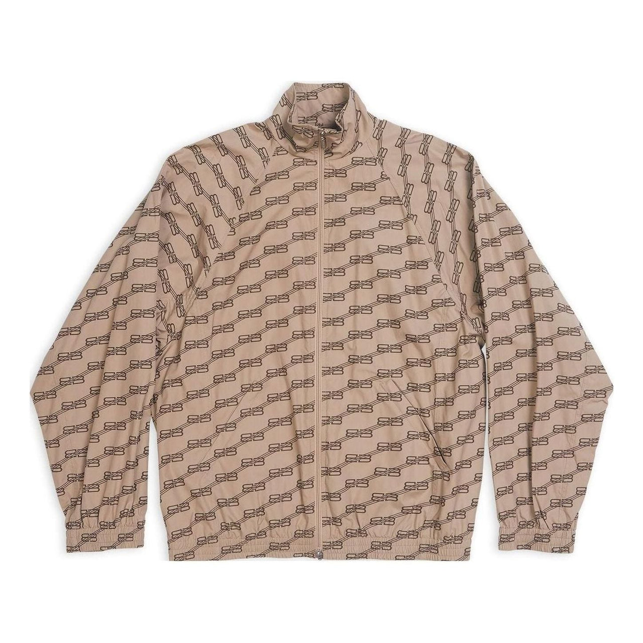 Balenciaga BB Monogram Tracksuit Jacket Regular Fit 'Beige Brown' 704495TML369378