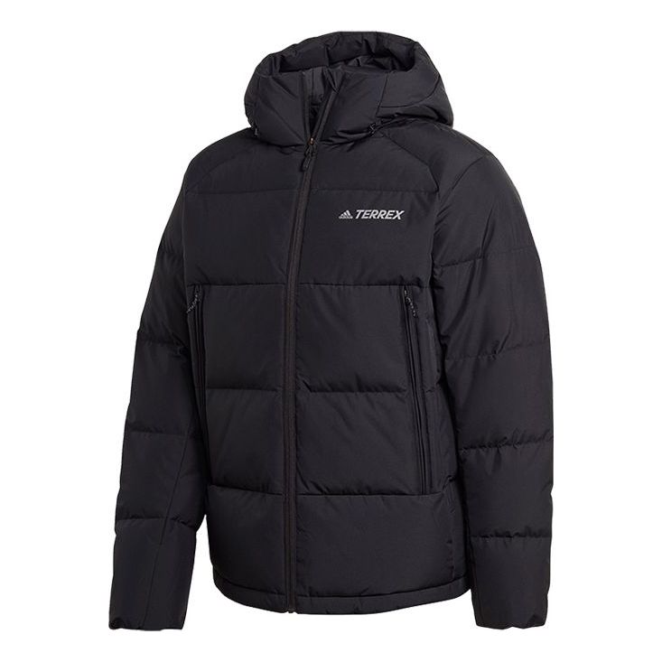 adidas Sports Windproof Stay Warm hooded down Jacket Black GE9901
