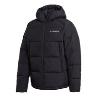 adidas Sports Windproof Stay Warm hooded down Jacket Black GE9901