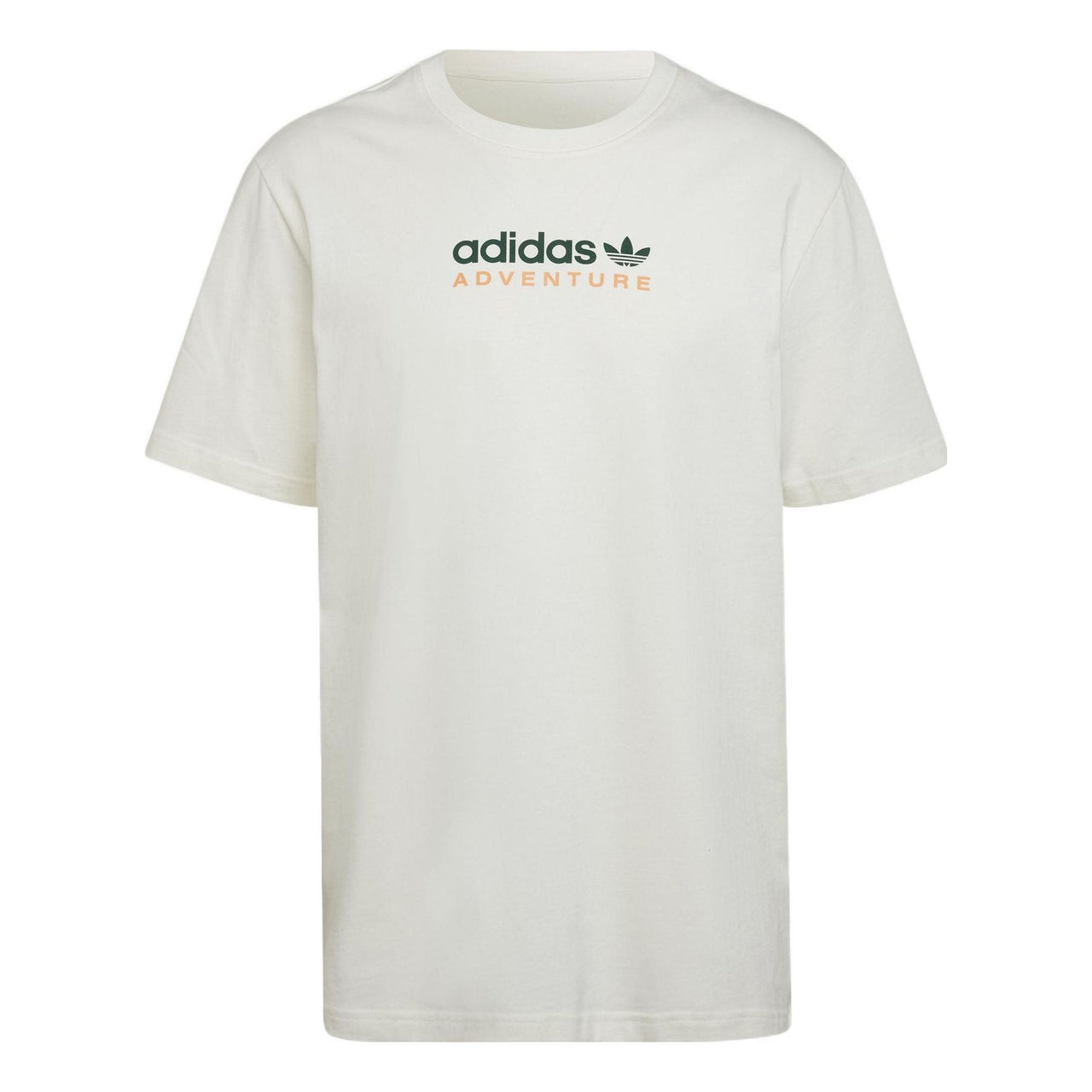 Men's adidas originals Mtn Spr Tee Alphabet Logo Printing Sports Round Neck Short Sleeve White T-Shirt HF4773