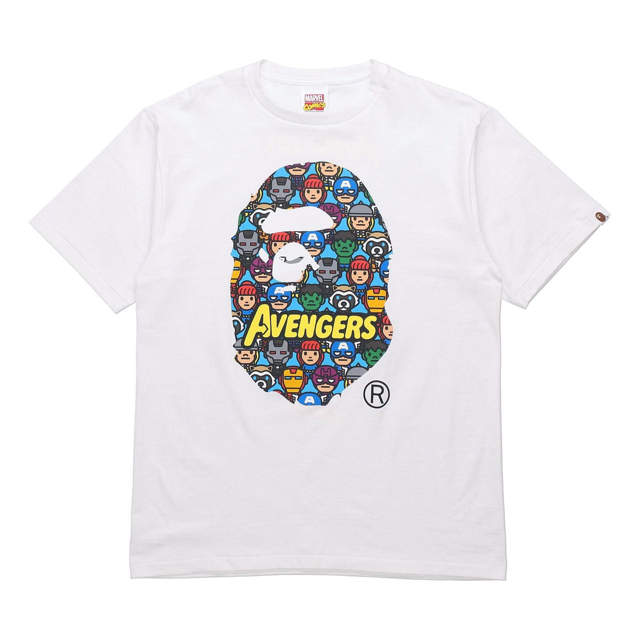 A Bathing Ape x Marvel Avengers Ape Head T-Shirt 'White' 1F23-110-926