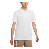 Nike Slim Fit Athleisure Casual Sports lapel Short Sleeve Polo Shirt White DB3296-100