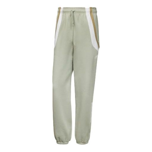 Men's adidas Contrasting Colors Pattern Lacing Casual Sports Pants/Trousers/Joggers Green HP1892