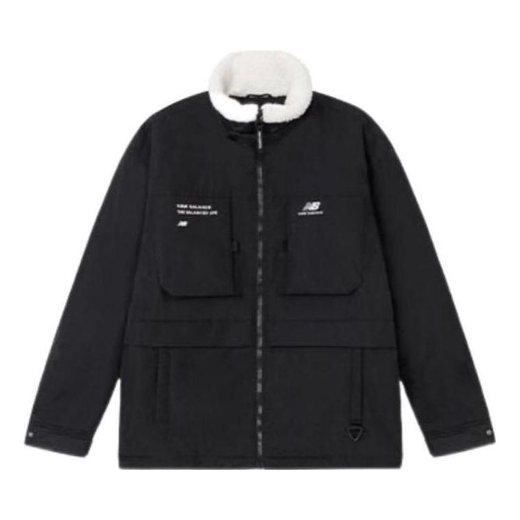 New Balance Logo Warm Jacket 'Black White' 5QC44293-BK