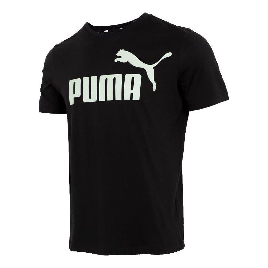 PUMA Unisex Logo Printing Round-Neck Black 847182-01