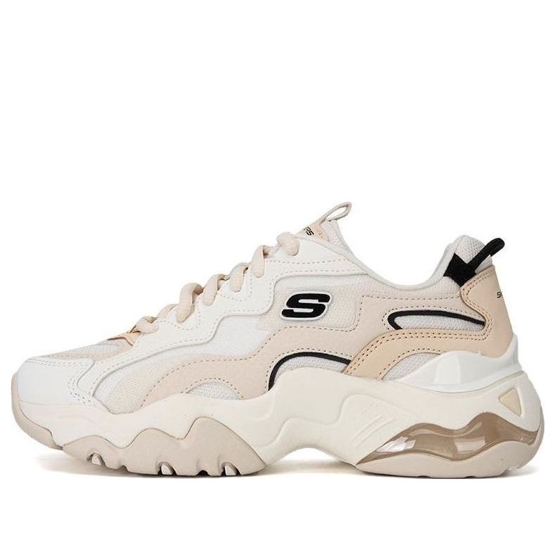 (WMNS) Skechers DLites 3-High Alert Shoes 'White Pink' 896254-NAT