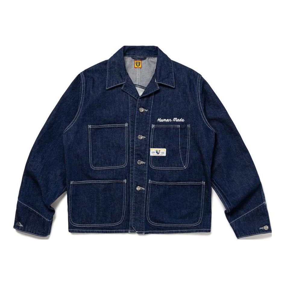 HUMAN MADE Denim Short Coverall Jacket 'Blue' HM26JK007