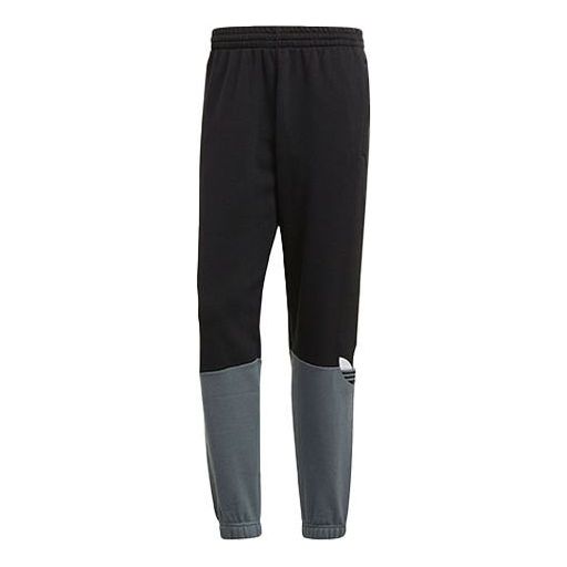 adidas originals logo Splicing Bundle Feet Sports Pants Black GN3445