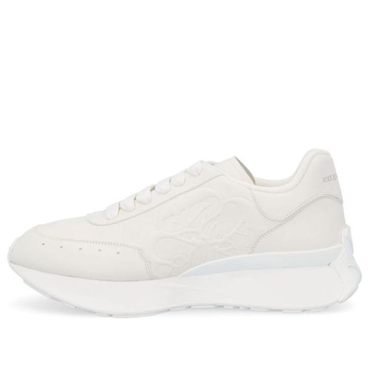 Alexander McQueen Sprint Runner Leather Sneakers 'Beige White' 688548WIC949000