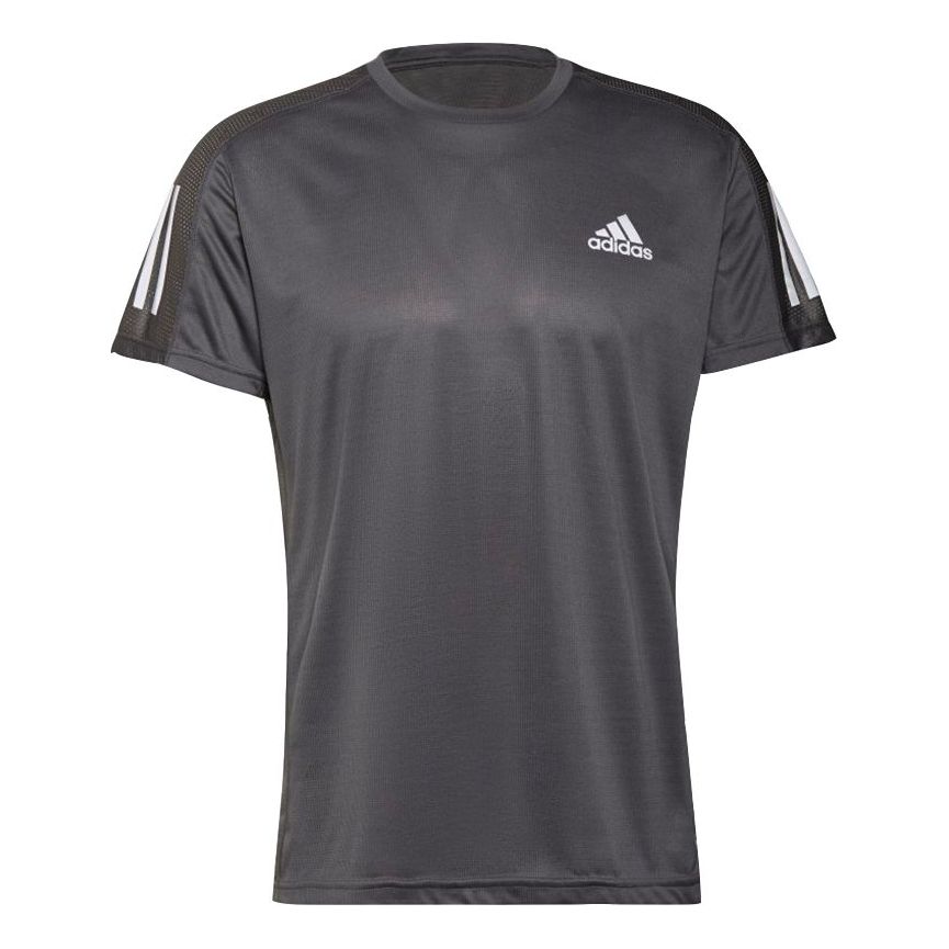 adidas Own The Run Sports Training Running Short Sleeve Gray H34487