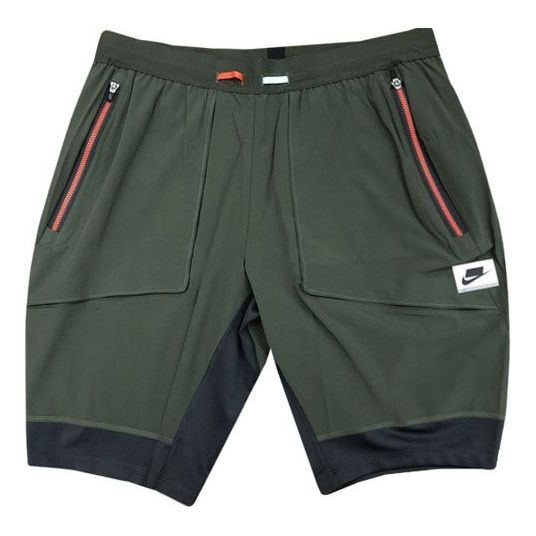 Men's Nike Hybrid Splicing Quick Dry Breathable Sports Shorts Green BV5587-355