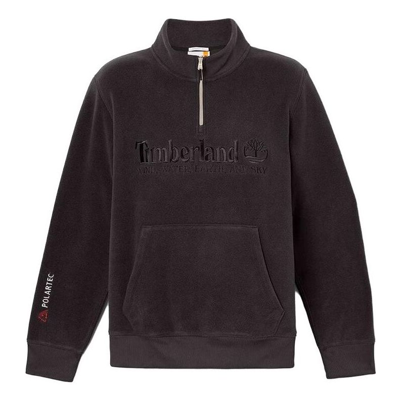 Timberland Linear Logo 1/4 Zip Sweatshirt 'Black' A2NRK-001