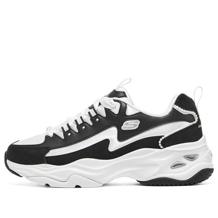(WMNS) Skechers D'lites 4.0 'White Black' 896156-BKW