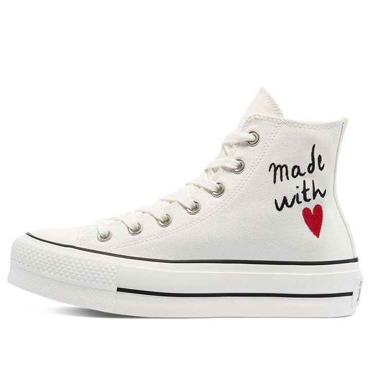 (WMNS) Converse Chuck Taylor All Star Lift High 'Valentine's Day - Vintage White' 571119C