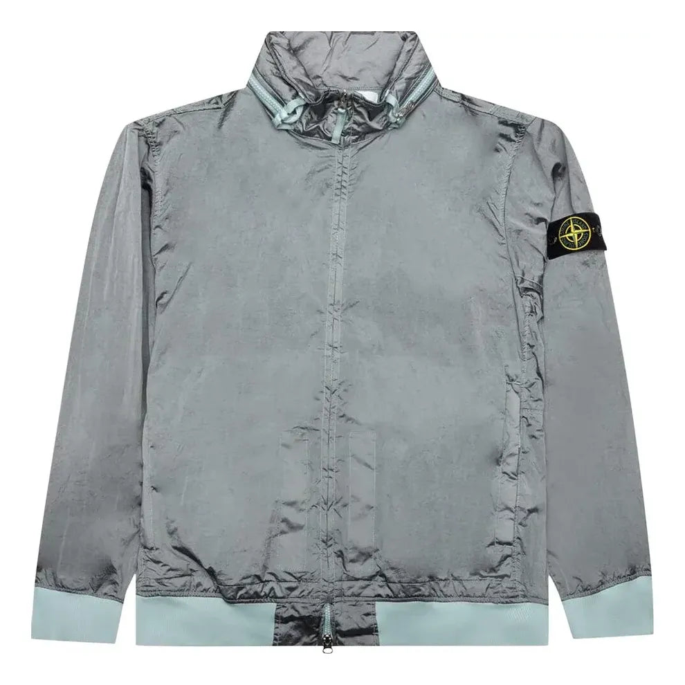 STONE ISLAND Waffen Patch Foldable Hooded Zip Up Jacket 'Sky Blue' 781541920-V0041