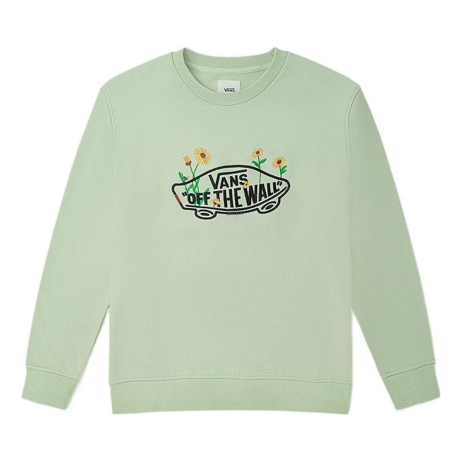 (WMNS) Vans Logo Off The Wall Floral Long Sleeve T-Shirt 'Green' VN0A7Q1JYSJ