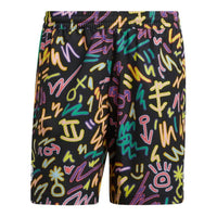 Men's adidas Graffiti Full Print Sports Shorts Black HC3087