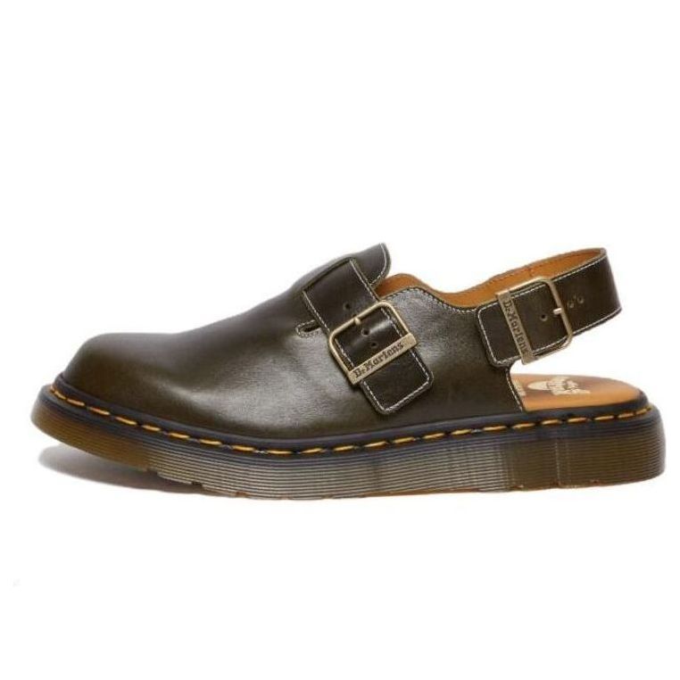 Dr.Martens Jorge Made in England Classic Leather Slingback Mules 'Dark Green' 30939275