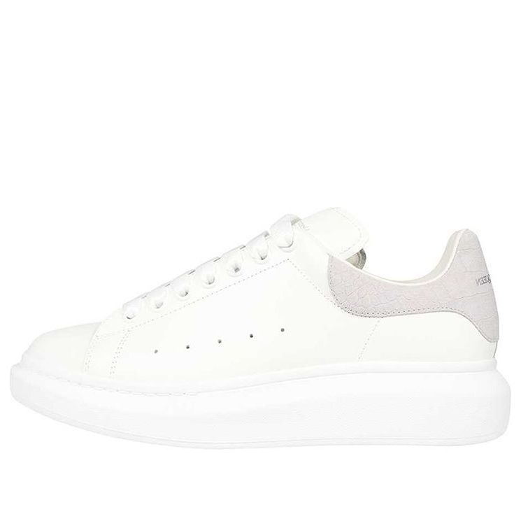 Alexander McQueen Oversized Sneaker 'White Light Grey Crocodile' 625162WHZ4K9419