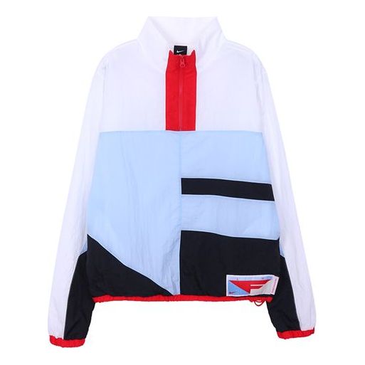 Nike As M Nk Flight Jacket Half Zipper Colorblock White CN8509-436