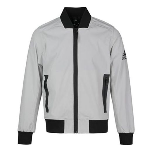 Men's adidas Bomber Wv Urban Woven Jacket Gray DW4558