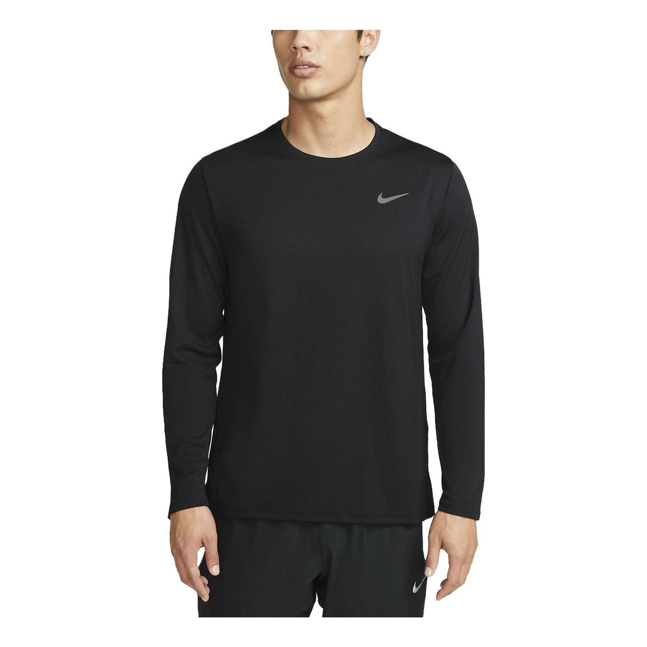 Nike Miler Dri-FIT UV Long-Sleeve Running T-Shirt 'Black' FB7071-010