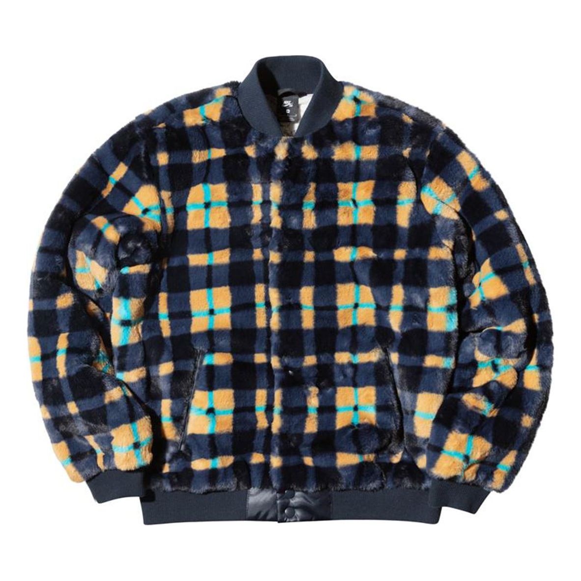 Nike SB Dunk High x Concepts Crossover Skateboard Sports Plush Plaid Jacket Asia Edition Colorblock Yellow CK7290-475
