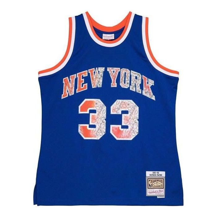 Mitchell & Ness x NBA 75th Anniversary New York Knicks Jersey 'Patrick Ewing 33' SMJY1202-NYK91PEWBLUE