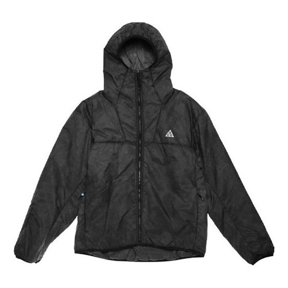 Nike ACG Therma-FIT ADV Rope De Dope Solid Color Zipper hooded Long Sleeves Jacket Black DJ1257-010
