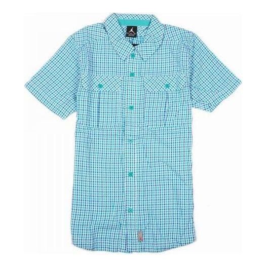 Air Jordan Hip Check Woven Short Sleeve Shirt 'Sky Blue' 467351-102
