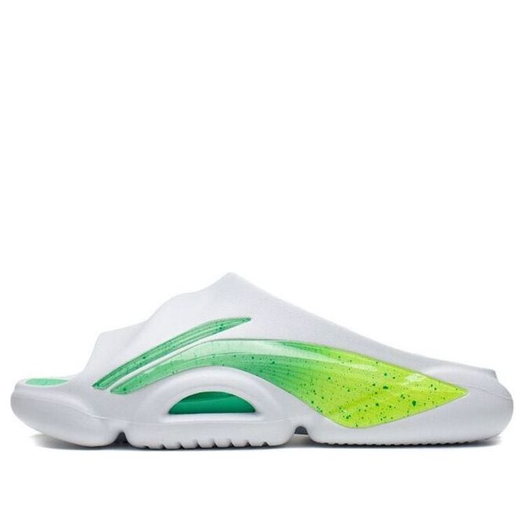 (WMNS) Li-Ning 8 PE Courtside Sport Slides 'White Green' ABTS010-14