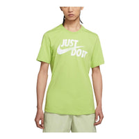 Nike Large Alphabet Logo Printing Round Neck Casual Sports Short Sleeve Green AR5007-332