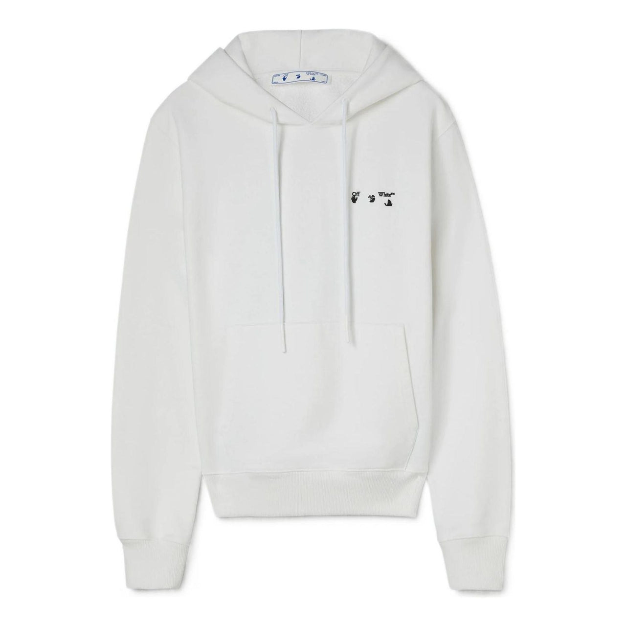 Off-White SS22 Solid Color Hooded Pullover Long Sleeves Unisex White OMBB097C99FLE0040110