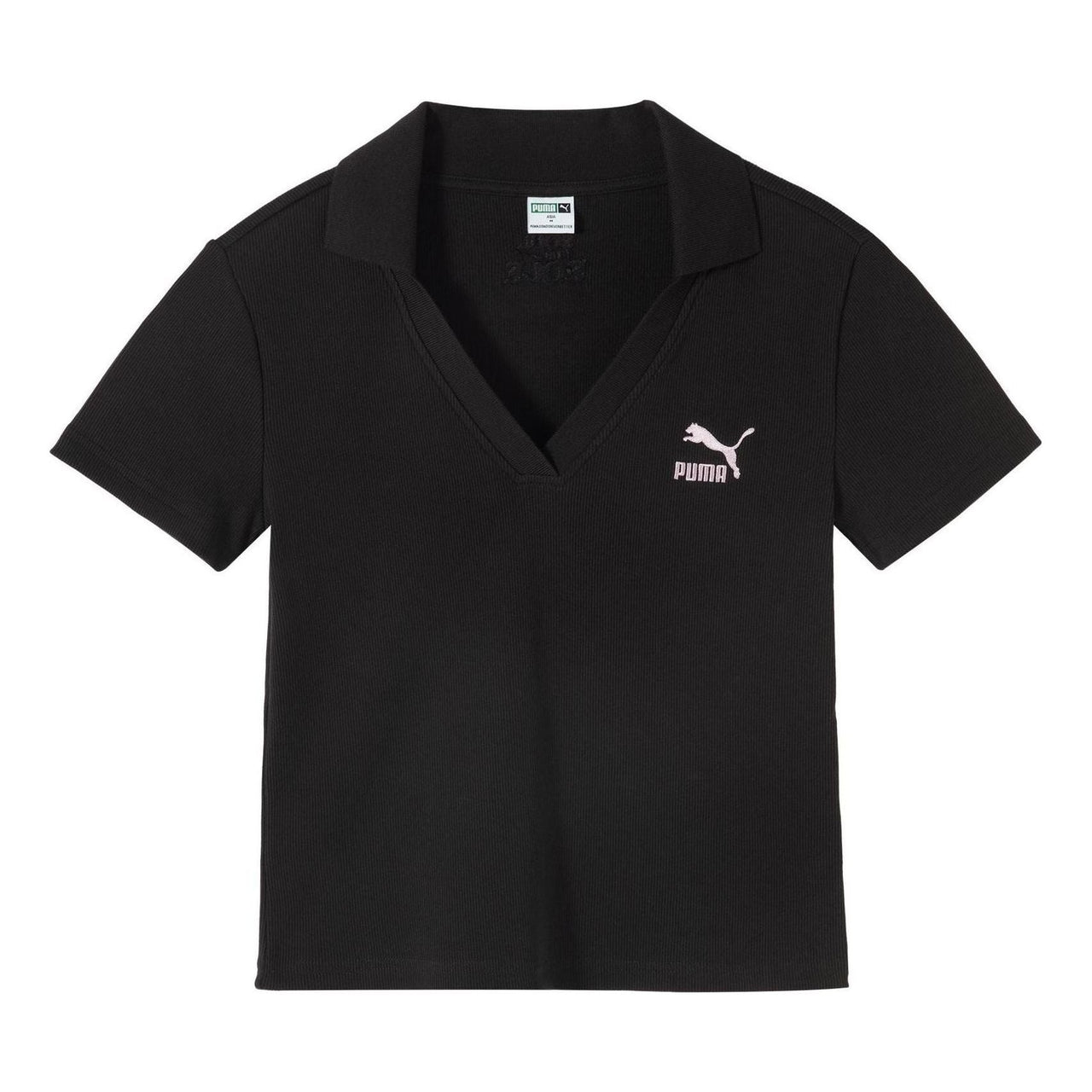 (WMNS) PUMA Logo Polo Shirt 'Black' 626863-01