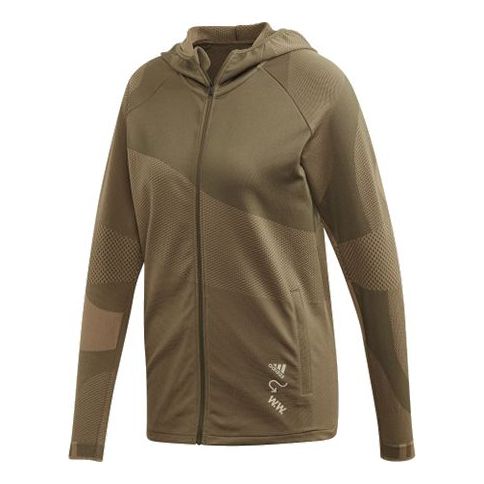 (WMNS) adidas x WOOD WOOD Crossover Casual Sports Hooded Jacket Gray Green FL2844