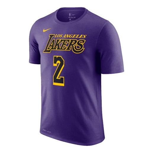 Nike NBA lakers City limited 2 Short Sleeve Purple AO0897-547