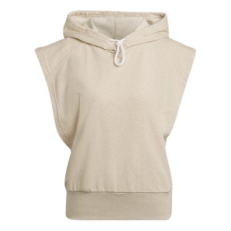 (WMNS) adidas Studio Lounge Hooded T-Shirts 'Beige' HE3099