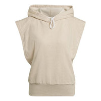(WMNS) adidas Studio Lounge Hooded T-Shirts 'Beige' HE3099