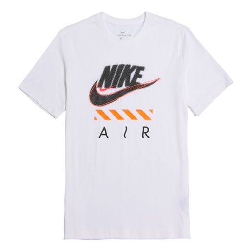 Nike Air Casual Sports Breathable Round Neck Short Sleeve White CT6533-100